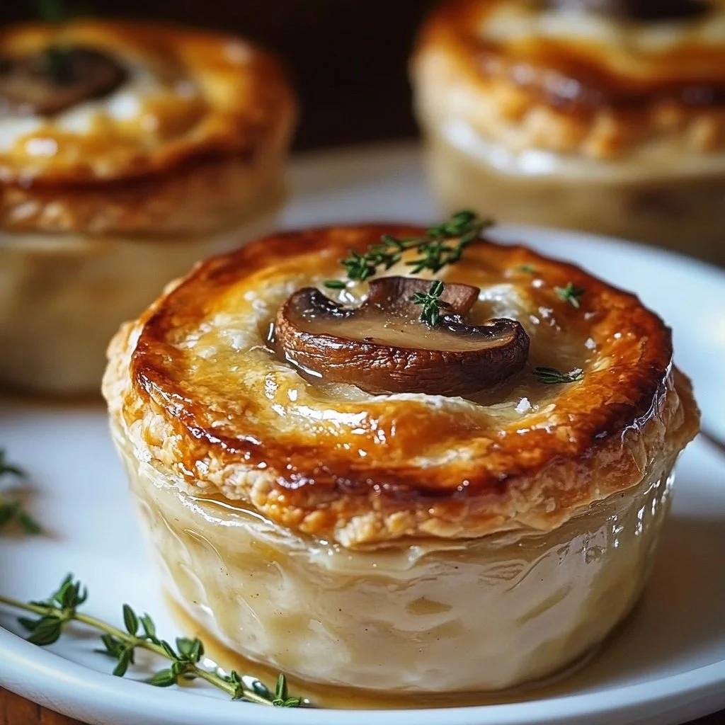 Mini Mushroom and Gruyère Pot Pies