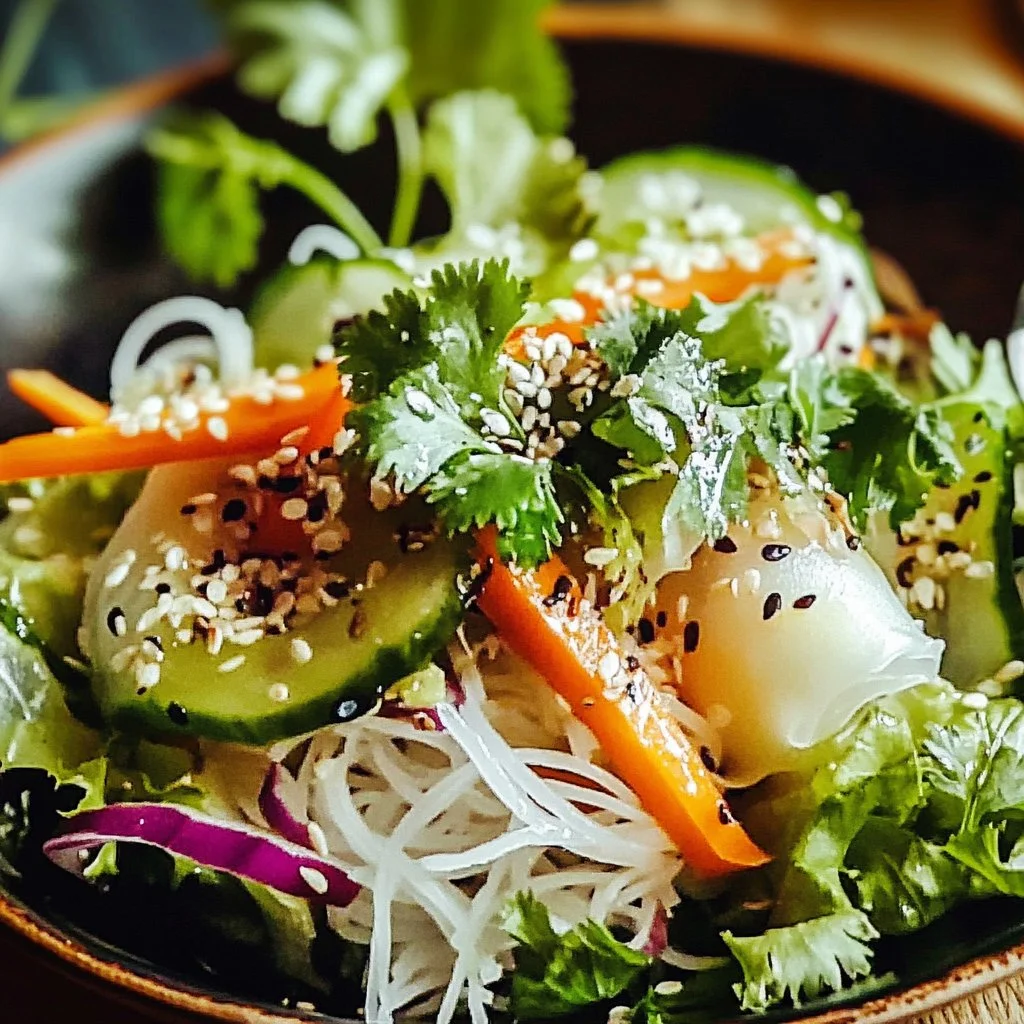 Spring Roll Salad with Spicy Ginger Dressing